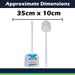 Toilet Brush And Holder White With Wrap Card White - 35cm x 10cm