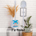 Toilet Brush And Holder White With Wrap Card White - 35cm x 10cm