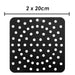 Air Fryer Liner Square 2 Pack Reusable Non Stick PTFE Liners Black