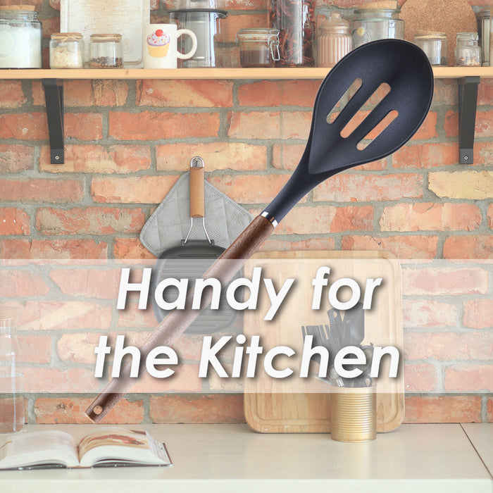 Slotted Spoon Wood Handle Acacia Wooden Heat Resistant