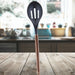 Slotted Spoon Wood Handle Acacia Wooden Heat Resistant Slotted Spoon 32cm Black