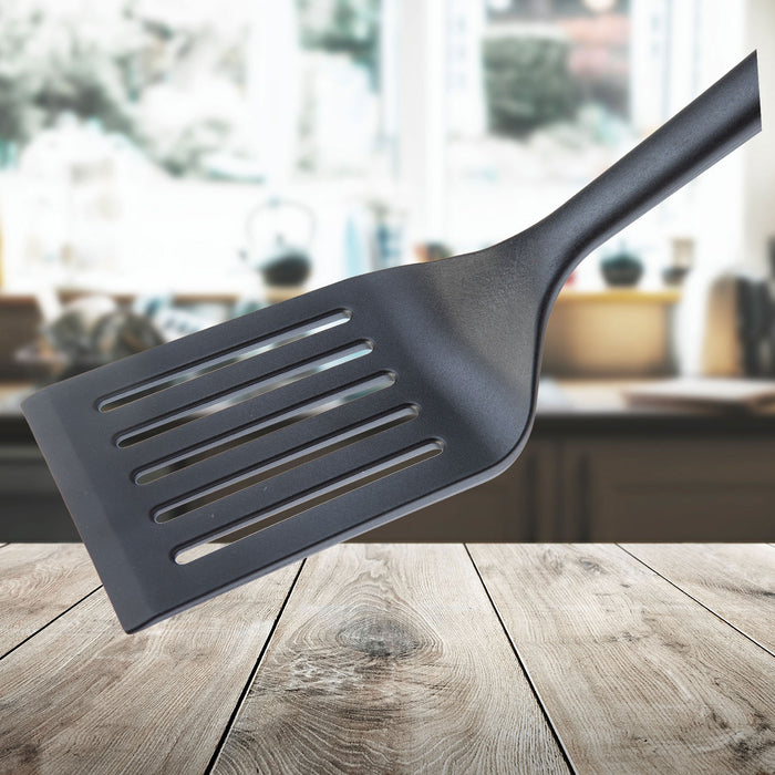 Slotted Turner Heat Resistant Turner Kitchen Recycled Materials 32cm Black