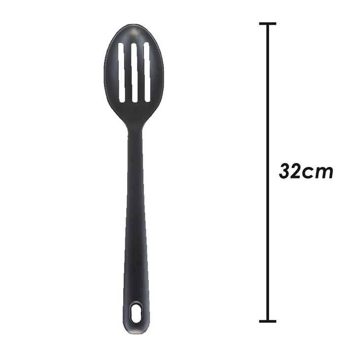 Slotted Spoon Heat Resistant Spoon Kitchen Recycled Materials 32cm Black