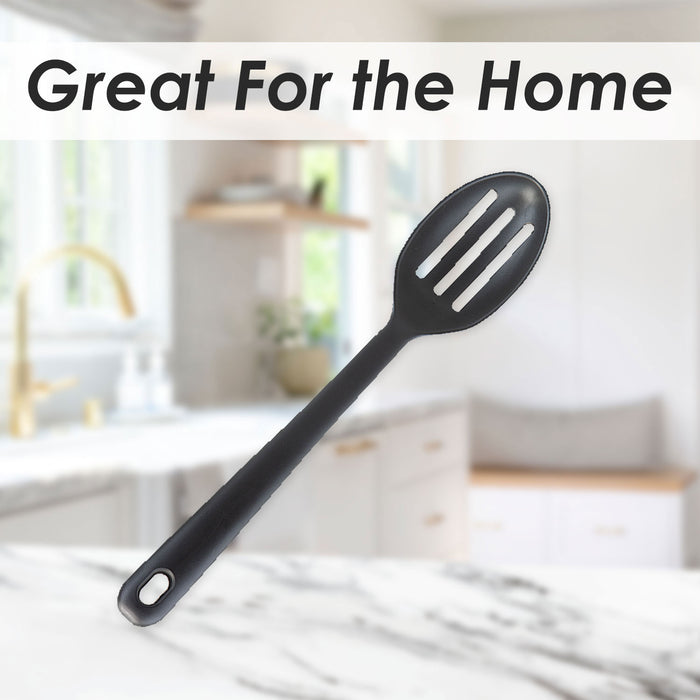 Slotted Spoon Heat Resistant Spoon Kitchen Recycled Materials 32cm Black