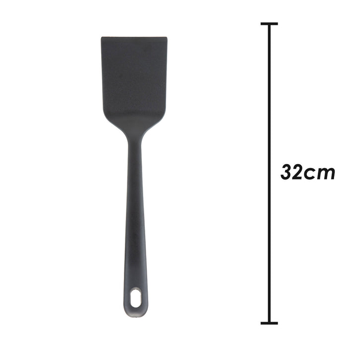 Solid Turner Heat Resistant Turner Kitchen Recycled Materials 32cm Black