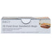 Food Bags Fold Over Storage Bags 16 x 22.5cm Reusable Lunch Pouch 75 Pack Clear