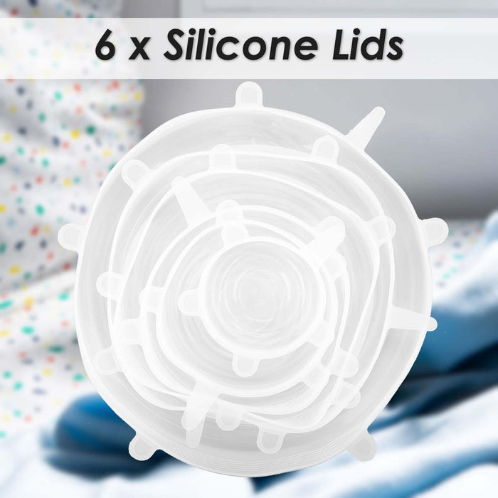 Silicone Reusable Lids Stretchable Cover White - 19.5cm x 19.5cm