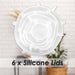 Silicone Reusable Lids Stretchable Cover White - 19.5cm x 19.5cm
