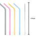 Silicone Straws Reusable 4 Pack Blue Grey Yellow Pink 4 pack Multi-Coloured