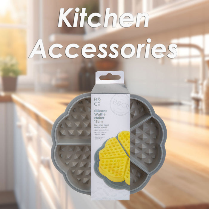 Air Fryer Liner Waffle Heart Shaped Mould Silicone Reusable Non Stick