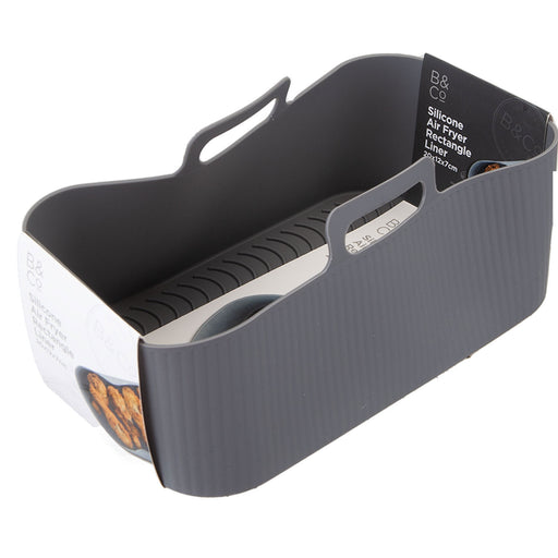 Air Fryer Liner Rectangle Silicone Reusable Non Stick Grey