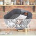 Air Fryer Liner Square Silicone Reusable Non Stick Liners 18. 5 x 16 x 4cm Grey