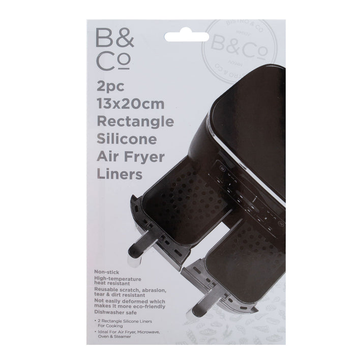Air Fryer Silicone Liner Rectangle Reusable Non Stick Liners Grey