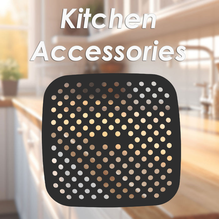 Air Fryer Silicone Liner Square Reusable Non Stick Liners Grey