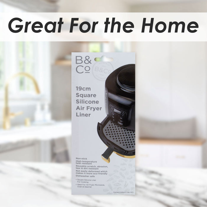 Air Fryer Silicone Liner Square Reusable Non Stick Liners Grey