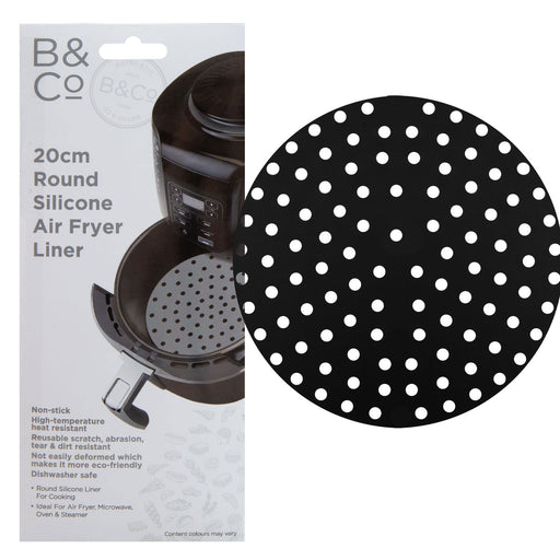 Air Fryer Silicone Liner Round Reusable Non Stick Liners for Food Grey