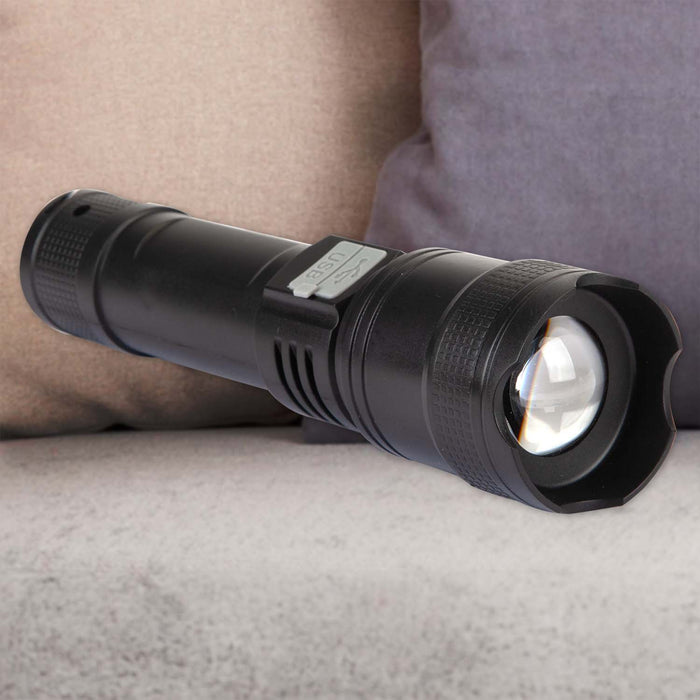Summit 5W Rechargable Torch Battery Powered Black - 18cm x 5cm