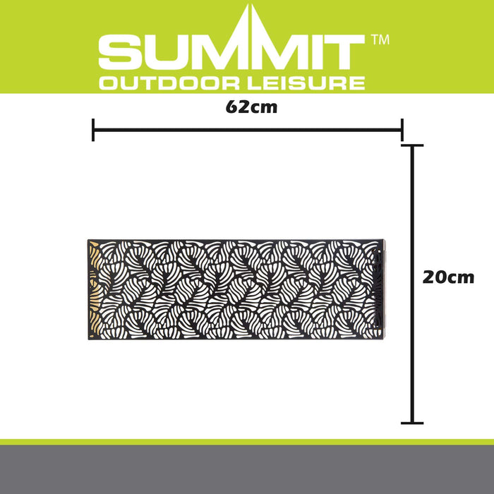 Solar Light Wall Art Warm White Decorations 20cm x 62cm Black X 1