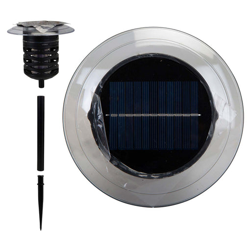 Solar UV Insect Zapper Fleas Flies, Gnat, Moths UV Light Silver