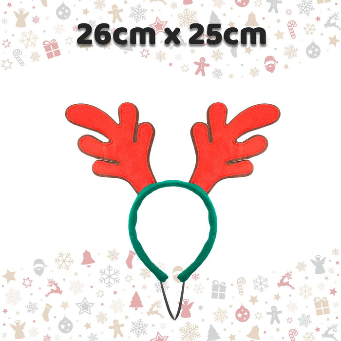 Christmas Pet Clothes Reindeer Antlers Gift Idea 26cm x 25cm Red X 1