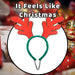 Christmas Pet Clothes Reindeer Antlers Gift Idea 26cm x 25cm Red X 1