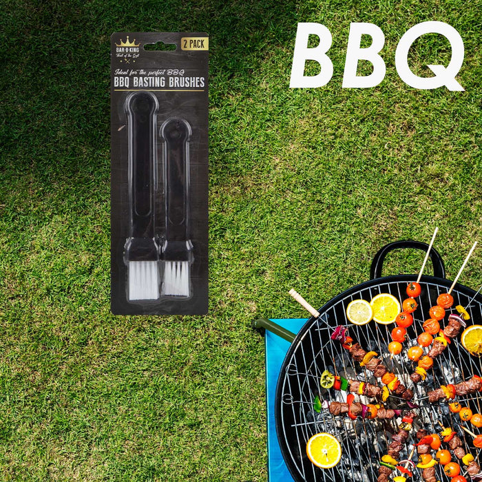 BBQ Basting Brush Garden Barbeque, Utensils, Accessories Pack of 2 21cm Black