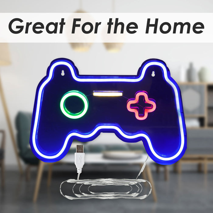 Novelty Light Gamer Controller Gaming Lighting 41 x 27 x 1.8cm Multi-Coloured