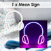 Headphone Mancave Neon Light USB Powered Multi - 28cm x 28cm