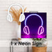 Headphone Mancave Neon Light USB Powered Multi - 28cm x 28cm