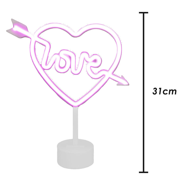 Novelty Love Light Home Room Decor Cute Lighting Decoration 31 x 18 x 4cm Multi-Coloured