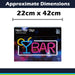 Bar Sign Mancave Neon Light USB Powered Multi - 22cm x 42cm