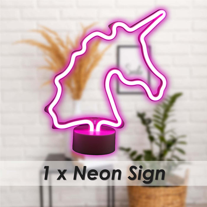 Unicorn Mancave Neon Light Battery Powered Multi - 28cm x 59cm