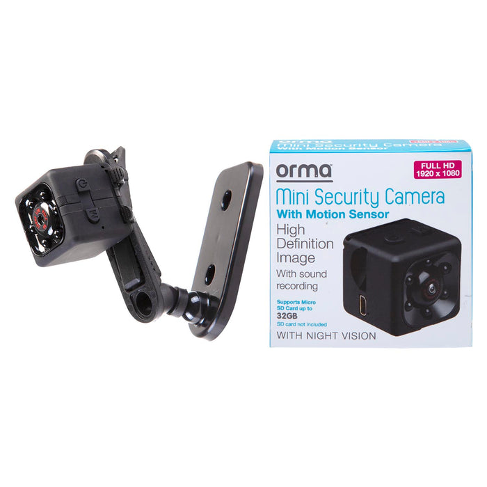 Orma Mini Security Camera 1080p Quality Black - 2.5cm x 2.5cm