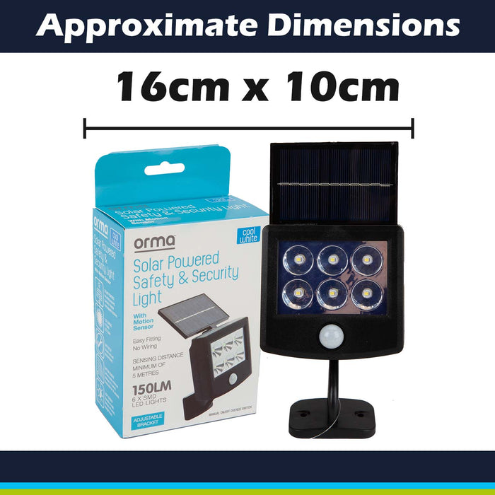 Orma Solar Security Light House Protection Black - 16cm x 10cm