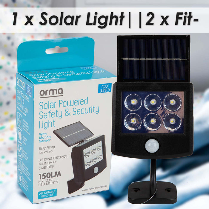 Orma Solar Security Light House Protection Black - 16cm x 10cm