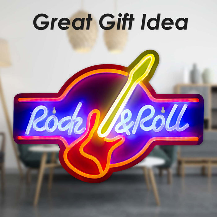 Rock & Roll Mancave Neon Light USB Powered Multi - 30cm x 40cm
