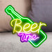 Beer Time Mancave Neon Light USB Powered Multi - 48cm x 28cm