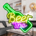 Beer Time Mancave Neon Light USB Powered Multi - 48cm x 28cm