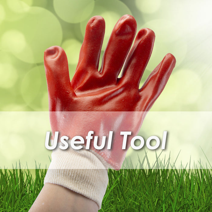 Gardening Work Gloves Dipped Red Garden Tools Accessories
