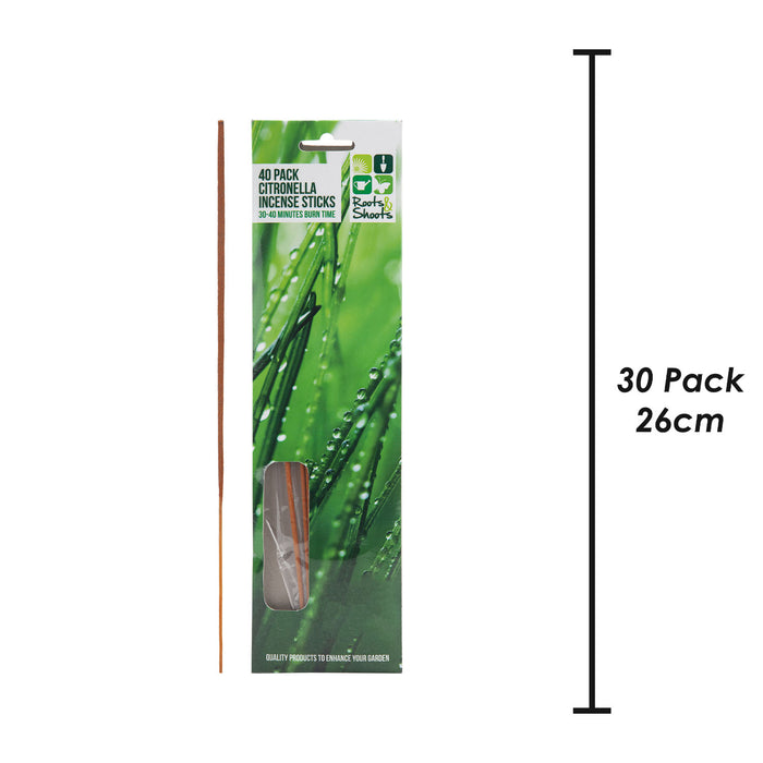 Citronella Incense Stick Natural Insect Repellent, Summer Evening  26cm Brown