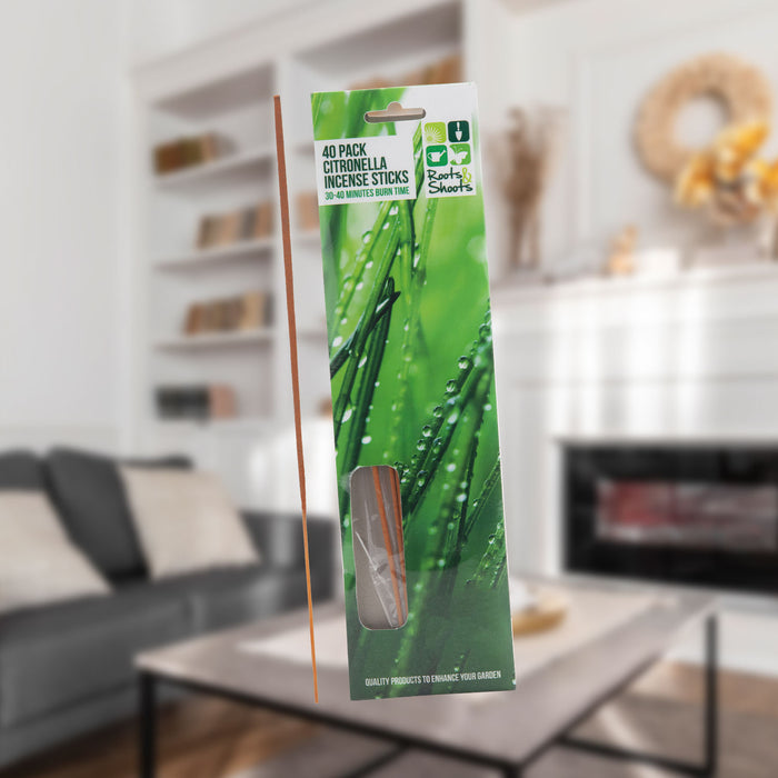 Citronella Incense Stick Natural Insect Repellent, Summer Evening 26cm Brown