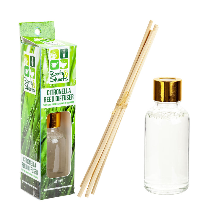 Citronella Reed Diffuser 30ml Outdoor Natural Insect Repellent, Summer Evening  8cm