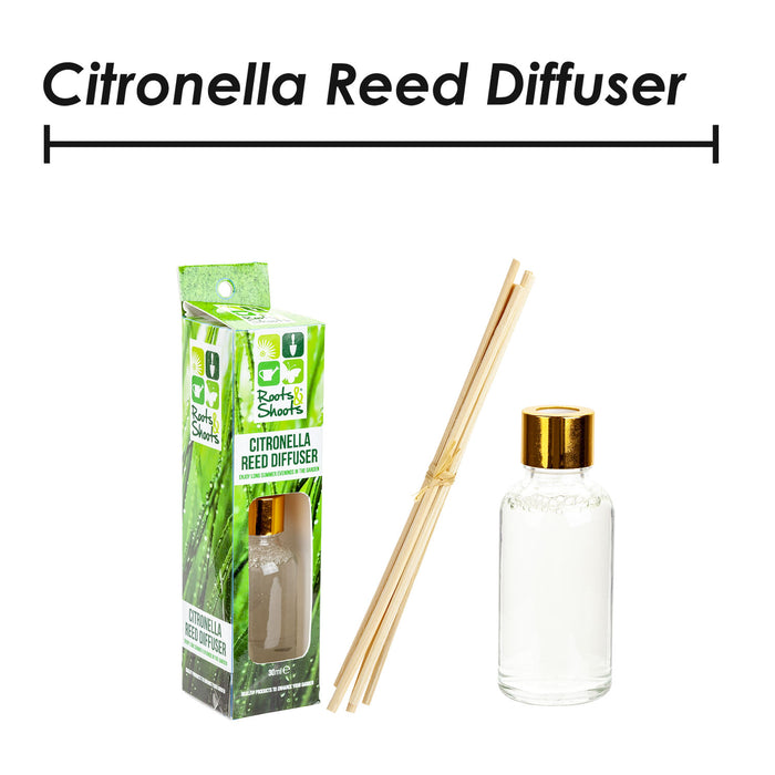 Citronella Reed Diffuser 30ml Outdoor Natural Insect Repellent, Summer Evening  8cm