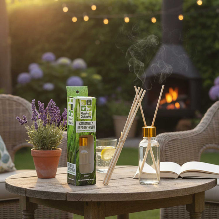 Citronella Reed Diffuser 30ml Outdoor Natural Insect Repellent, 8cm