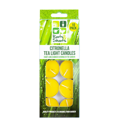 Citronella Tealight Candles Insect Repellent, Pack of 10 4cm Yellow