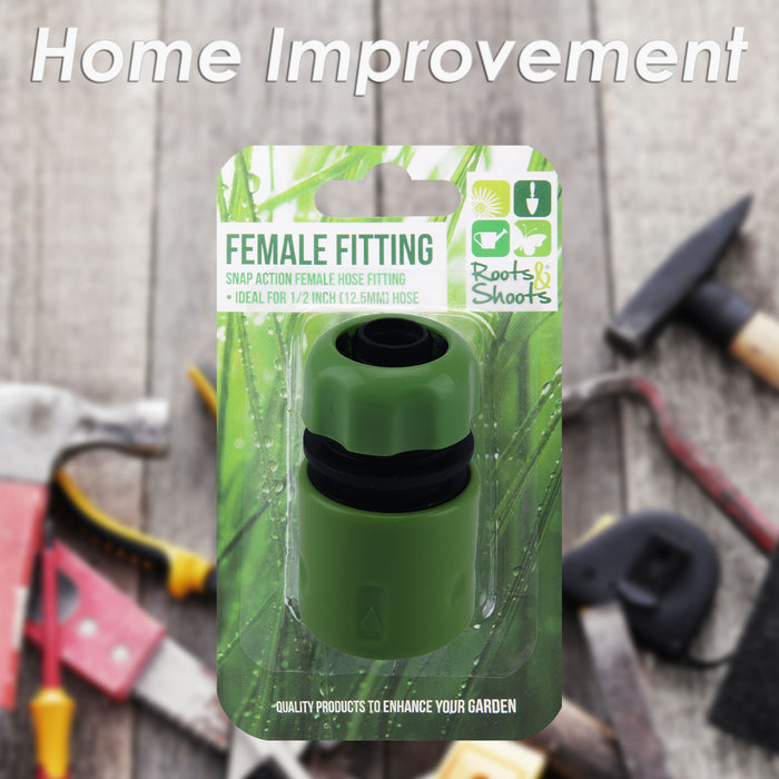 Female Hose Fitting Half Inch Snap Action Gardening Tools Accessories 5cm Green