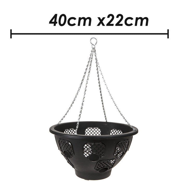 14" Hanging Basket Gardening Tools Accessories, Garden Work  40cm Black