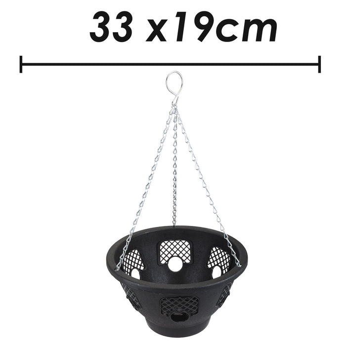 12" Hanging Basket Gardening Tools Accessories, Garden Work  33cm Black