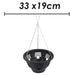 12" Hanging Basket Gardening Tools Accessories, Garden Work  33cm Black