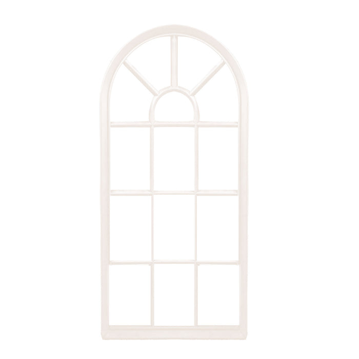 Arched Garden Mirror for Gardens Distressed 2. White